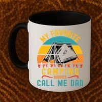 Funny Camping Dad, My Favorite Camping Buddies Call Me Dad Coffee Mug thumb 2