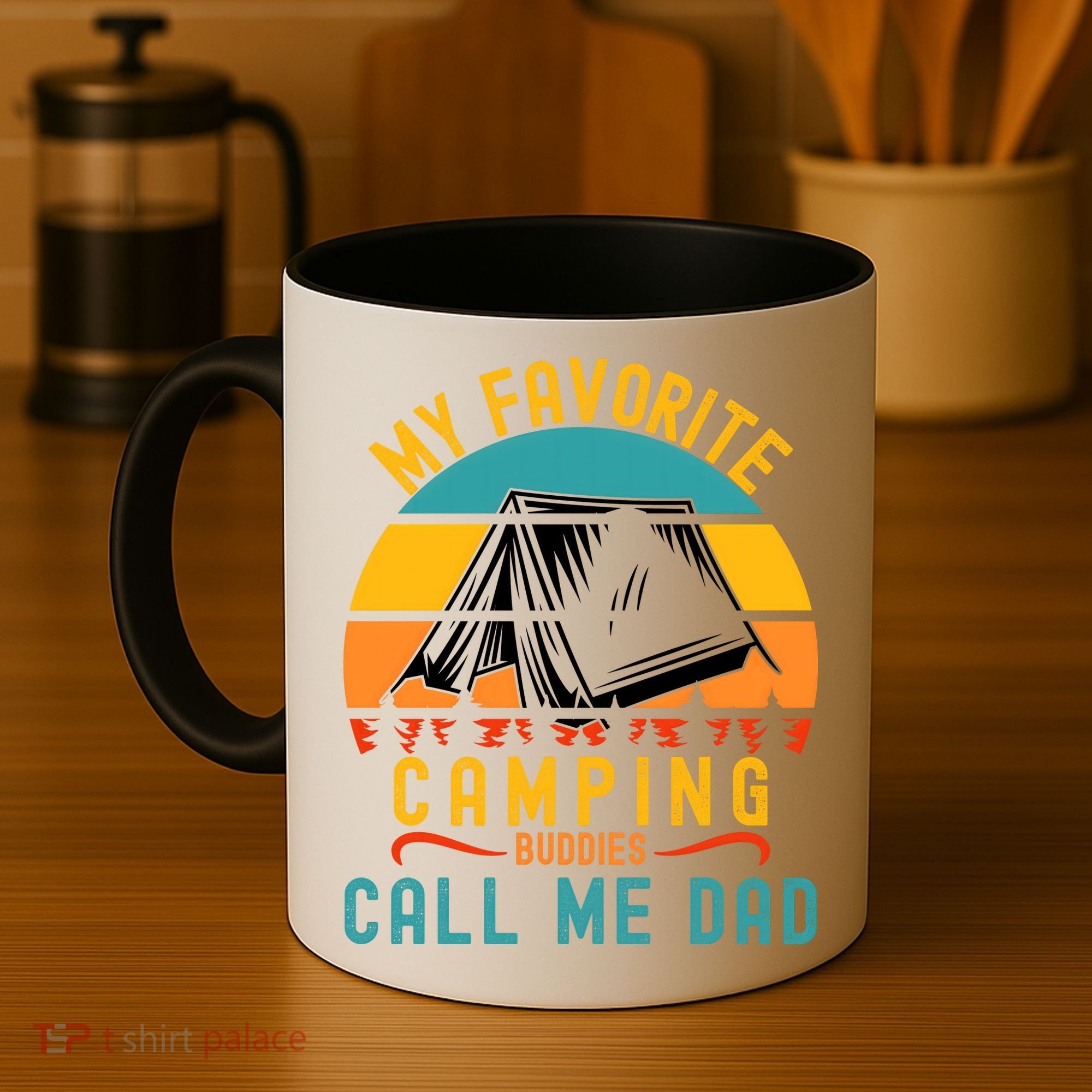 Funny Camping Dad, My Favorite Camping Buddies Call Me Dad Coffee Mug