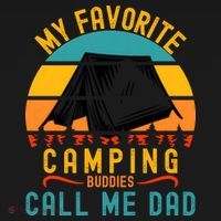 Funny Camping Dad, My Favorite Camping Buddies Call Me Dad Mousepad thumb 1