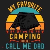 Funny Camping Dad, My Favorite Camping Buddies Call Me Dad Hat thumb 2