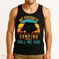 Funny Camping Dad, My Favorite Camping Buddies Call Me Dad Tank Top thumb 3