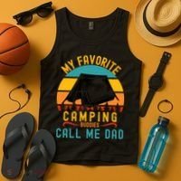 Funny Camping Dad, My Favorite Camping Buddies Call Me Dad Tank Top thumb 4