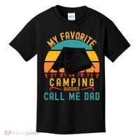 Funny Camping Dad, My Favorite Camping Buddies Call Me Dad Kids T-Shirt thumb 0