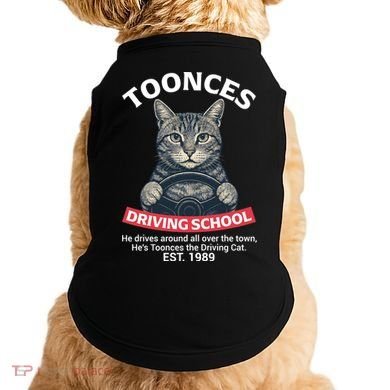 Funny Cat Driving School Graphic with Kitten Steering Doggie Tank