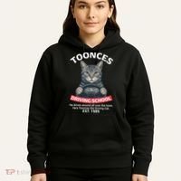 Funny Cat Driving School Graphic with Kitten Steering Hoodie thumb 5