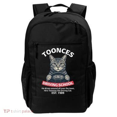Funny Cat Driving School Graphic with Kitten Steering Backpack