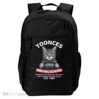 Funny Cat Driving School Graphic with Kitten Steering Backpack thumb 0