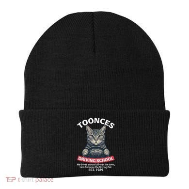 Funny Cat Driving School Graphic with Kitten Steering Beanie