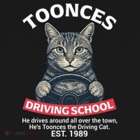 Funny Cat Driving School Graphic with Kitten Steering Tank Top thumb 6