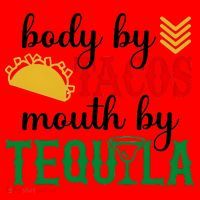 Funny Cinco De Mayo Body By Tacos Mouth By Tequila Santa Hat thumb 1