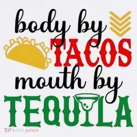 Funny Cinco De Mayo Body By Tacos Mouth By Tequila Women's Tank Top thumb 5