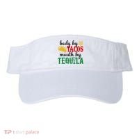 Funny Cinco De Mayo Body By Tacos Mouth By Tequila Visor thumb 0