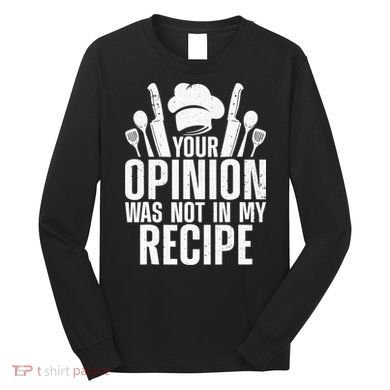 Funny Chef Design Cooking Lover Culinary Cook Long Sleeve Shirt