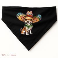 Funny Cinco De Mayo Chihuahua USA-Made Doggie Bandana thumb 0