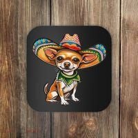 Funny Cinco De Mayo Chihuahua Coaster thumb 0