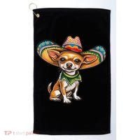 Funny Cinco De Mayo Chihuahua Golf Towel thumb 0