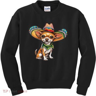 Funny Cinco De Mayo Chihuahua Kids Sweatshirt
