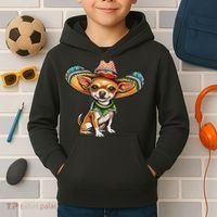 Funny Cinco De Mayo Chihuahua Kids Hoodie thumb 2