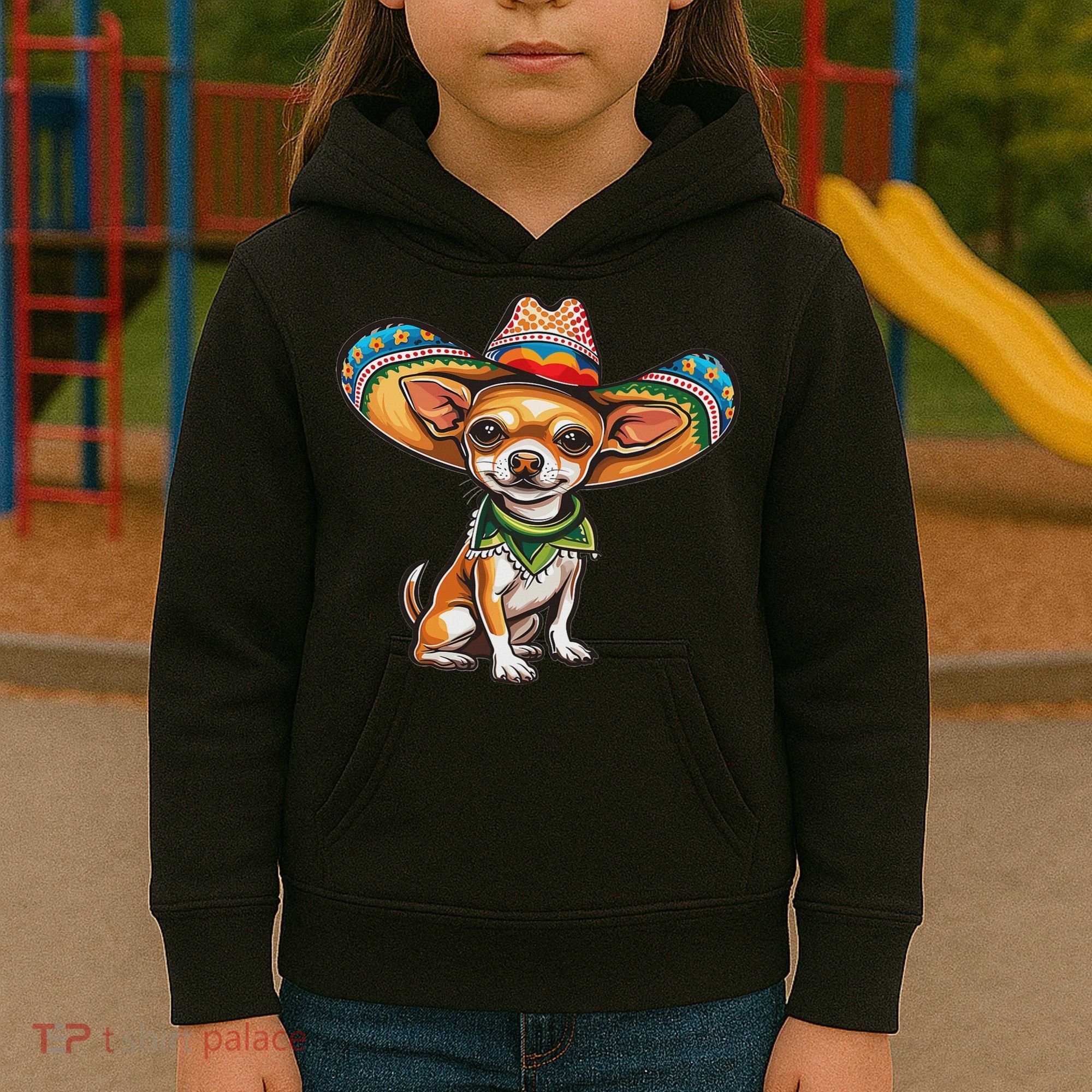 Funny Cinco De Mayo Chihuahua Kids Hoodie