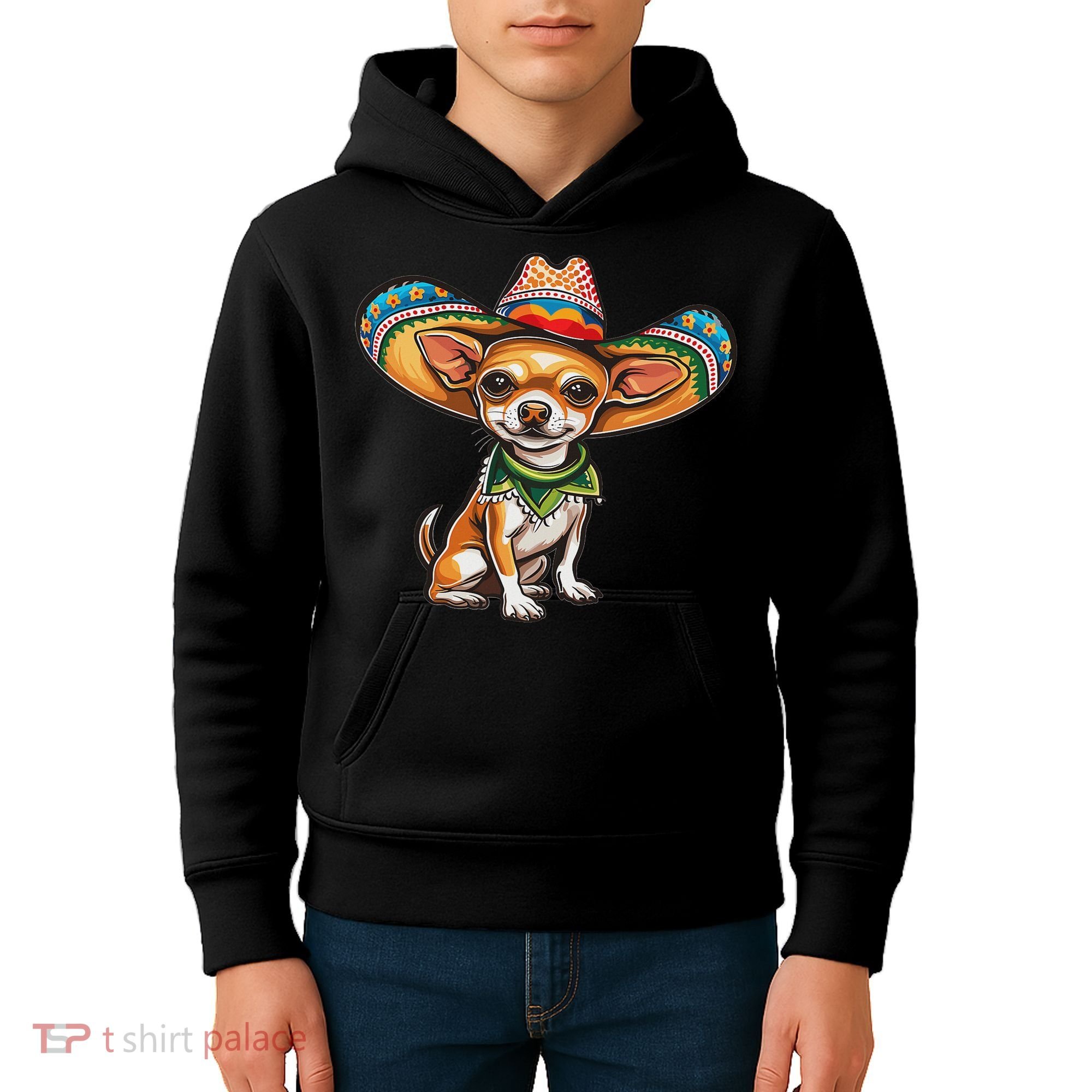 Funny Cinco De Mayo Chihuahua Kids Hoodie
