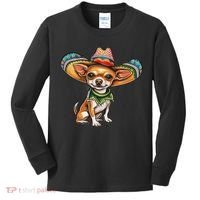 Funny Cinco De Mayo Chihuahua Kids Long Sleeve Shirt thumb 0