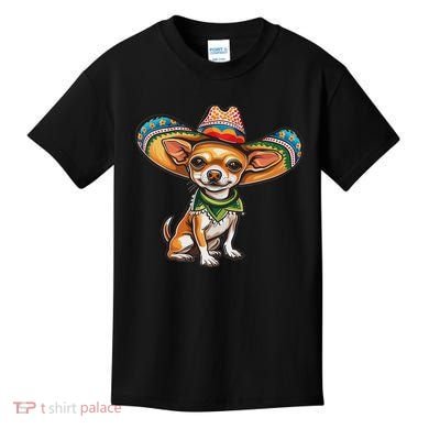 Funny Cinco De Mayo Chihuahua Kids T-Shirt