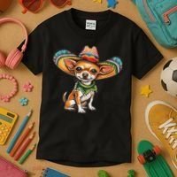 Funny Cinco De Mayo Chihuahua Kids T-Shirt thumb 3