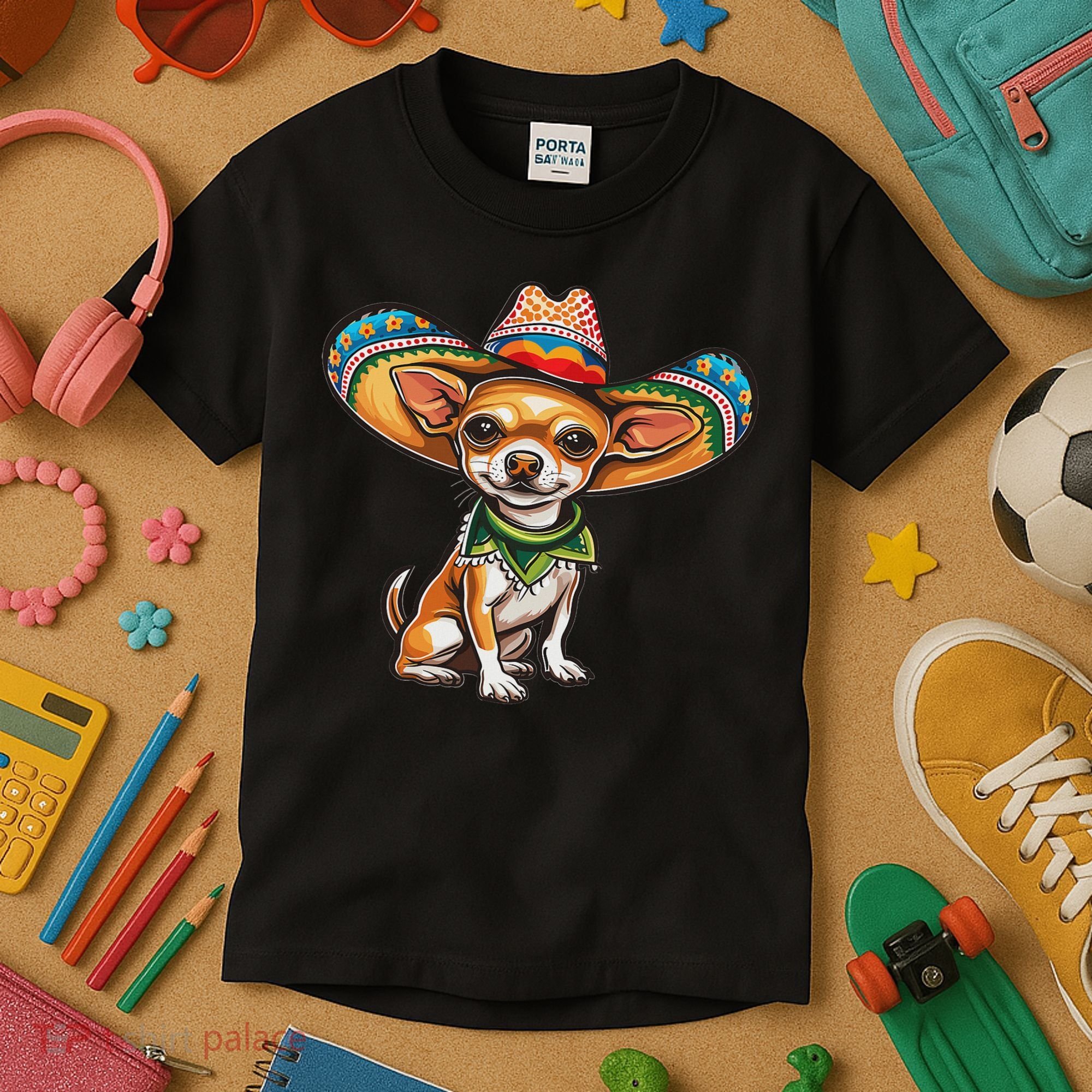 Funny Cinco De Mayo Chihuahua Kids T-Shirt