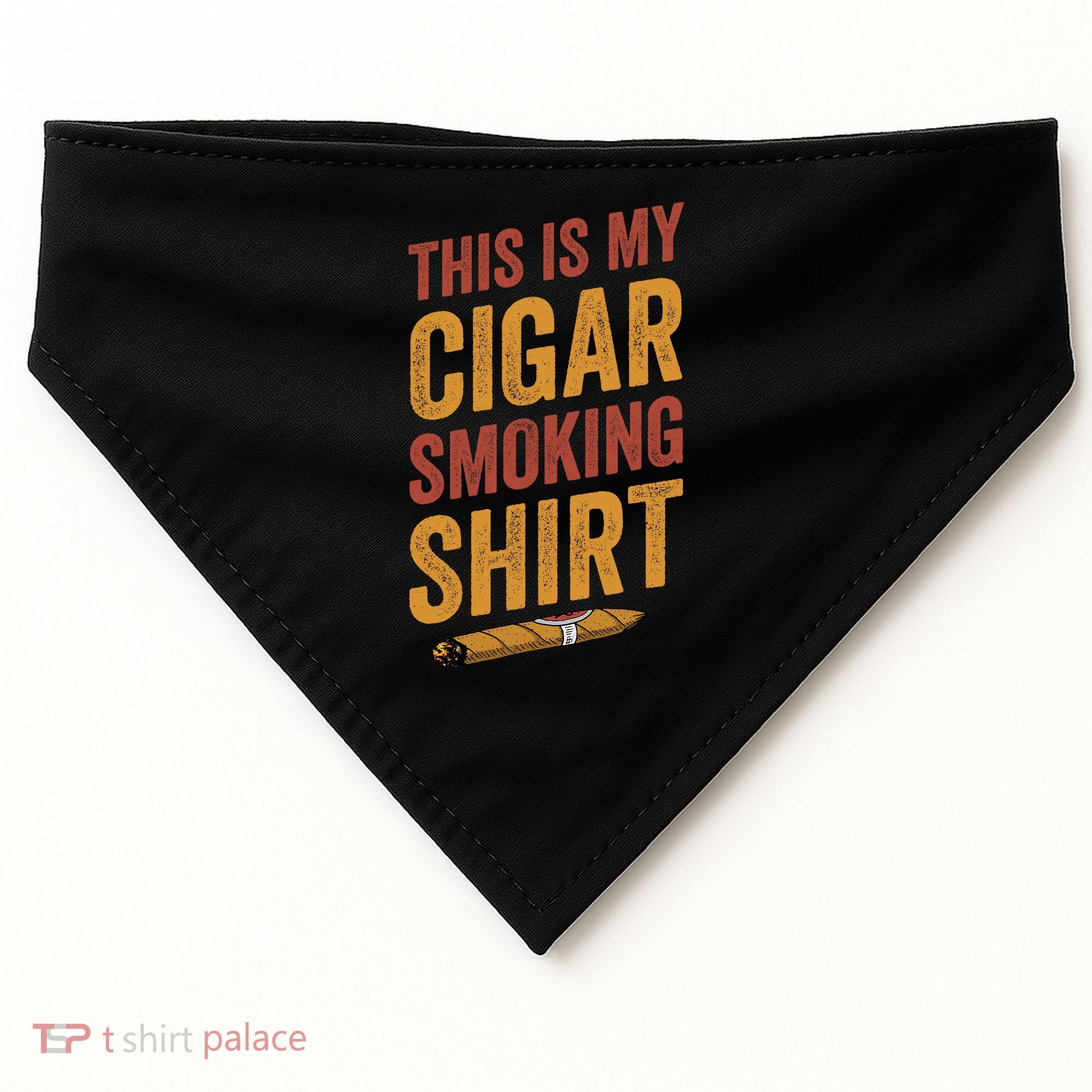 For Cigar Dad This Is My Cigar Smoking USA-Made Doggie Bandana