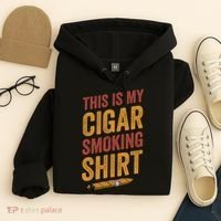 For Cigar Dad This Is My Cigar Smoking Hoodie thumb 4