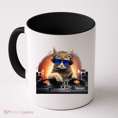 Funny Cat DJ Coffee Mug