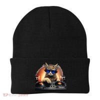 Funny Cat DJ Beanie thumb 0