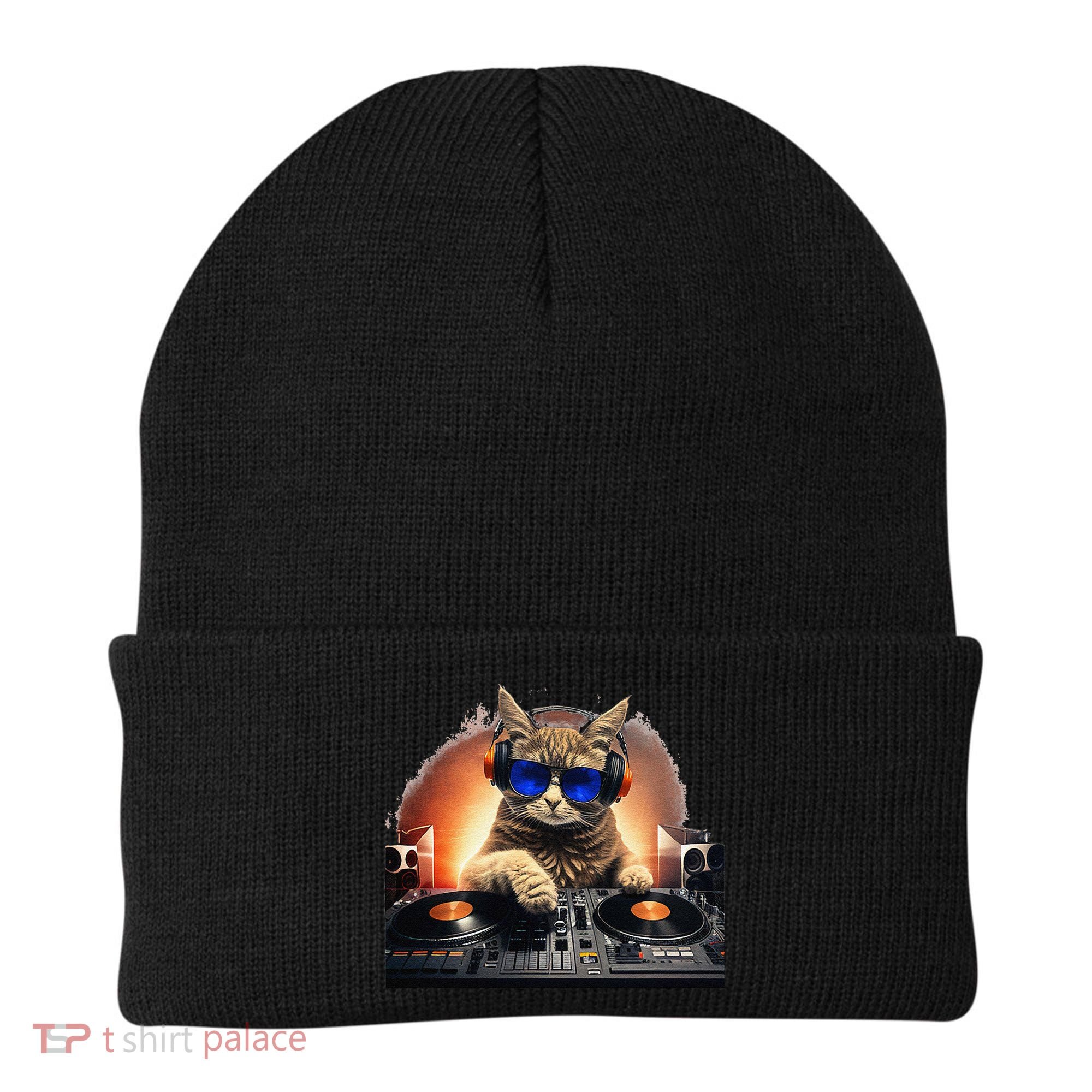 Funny Cat DJ Beanie