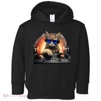 Funny Cat DJ Toddler Hoodie thumb 0