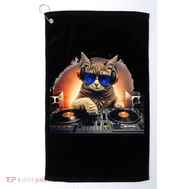 Funny Cat DJ Golf Towel