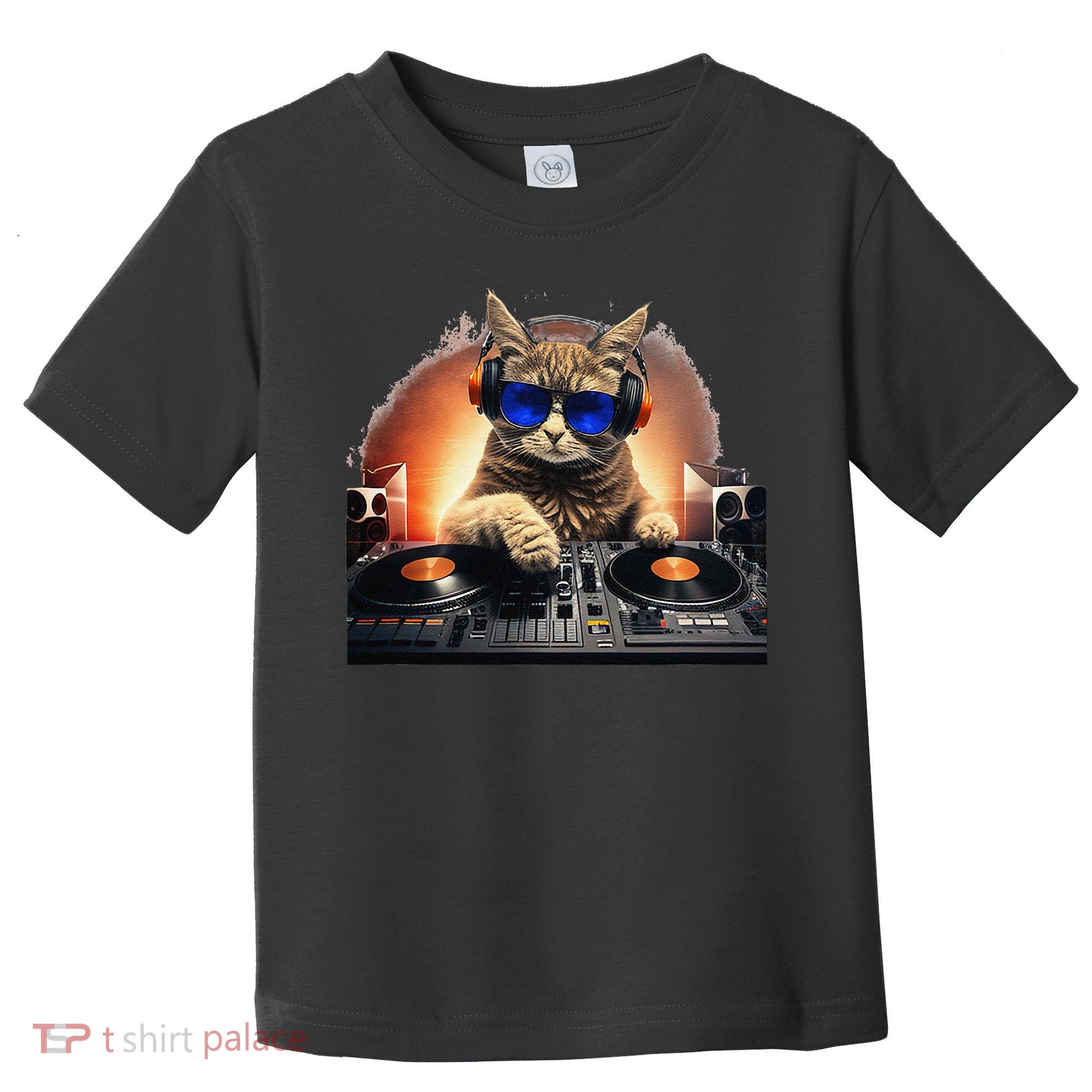Funny Cat DJ Toddler T-Shirt