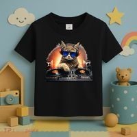 Funny Cat DJ Toddler T-Shirt thumb 3