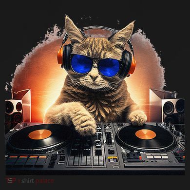 Funny Cat DJ Women's Long Sleeve Shirt