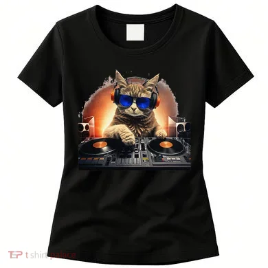 Funny Cat DJ Women's T-Shirt