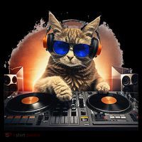 Funny Cat DJ Kids Long Sleeve Shirt thumb 2