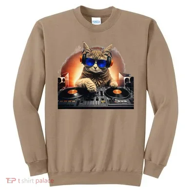 Funny Cat DJ Sweatshirt