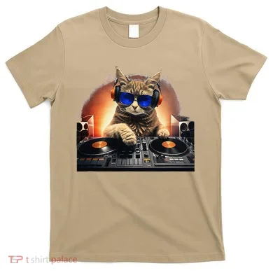 Funny Cat DJ T-Shirt