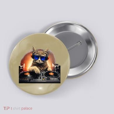 Funny Cat DJ Button
