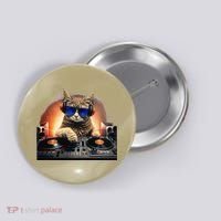Funny Cat DJ Button thumb 0