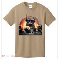 Funny Cat DJ Kids T-Shirt thumb 0