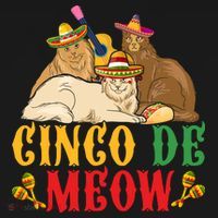 Funny Cinco De Mayo Gift Cinco De Meow Cat Sombrero USA-Made Doggie Bandana thumb 2