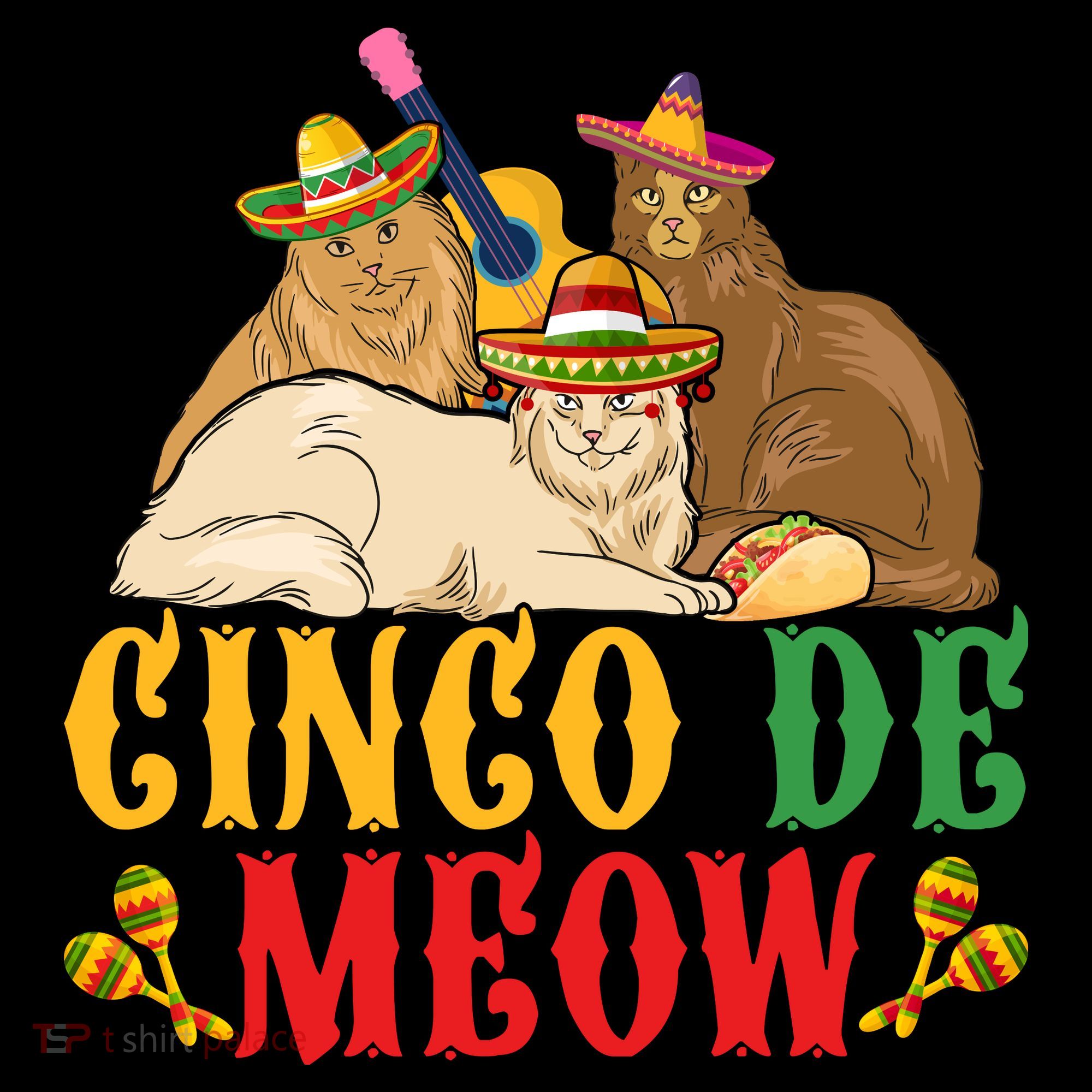 Funny Cinco De Mayo Gift Cinco De Meow Cat Sombrero Long Sleeve Shirt