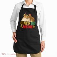 Funny Cinco De Mayo Gift Cinco De Meow Cat Sombrero Apron thumb 2