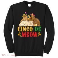 Funny Cinco De Mayo Gift Cinco De Meow Cat Sombrero Sweatshirt thumb 0