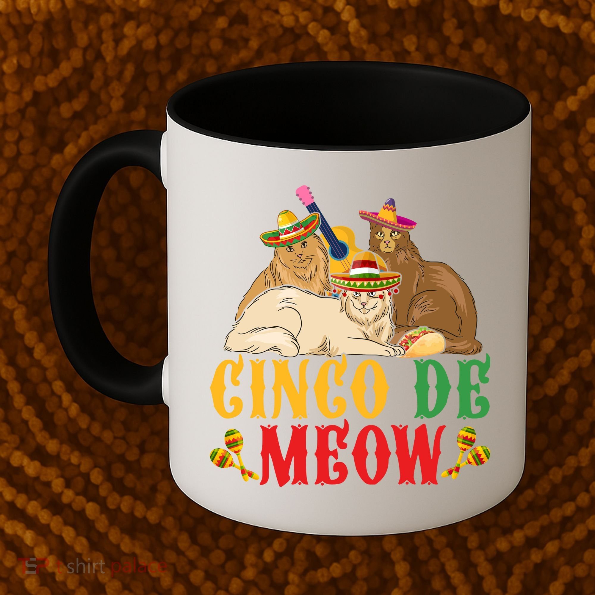 Funny Cinco De Mayo Gift Cinco De Meow Cat Sombrero Coffee Mug